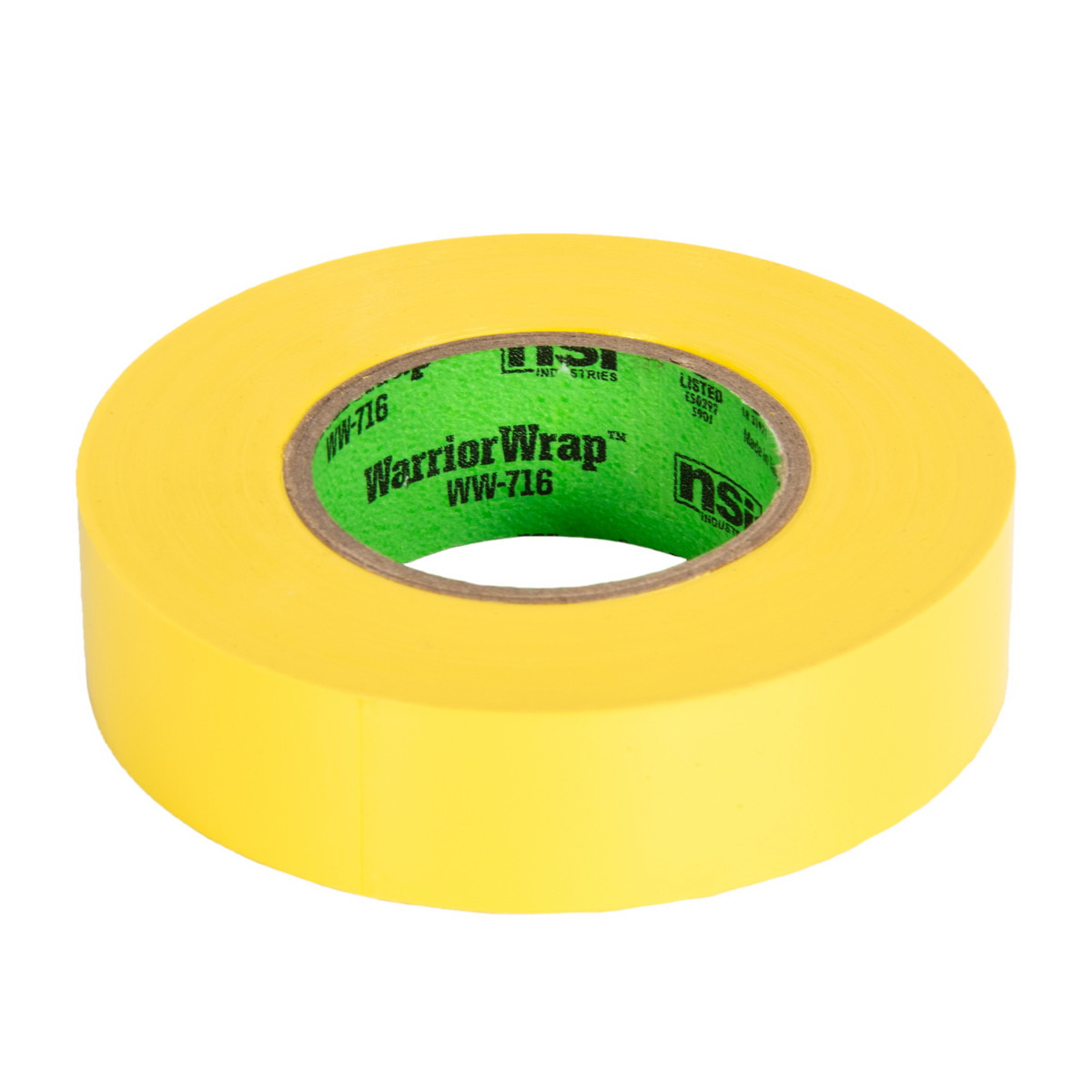 Warrior Wrap General Electrical Tape, Nsi, 60 ft L, 3/4 in W, PVC Backing, Yellow - 3