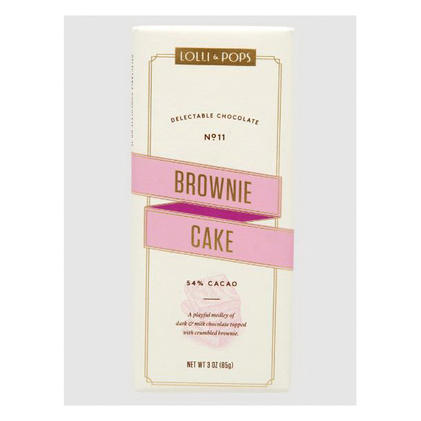Lolli & Pops 112535 Brownie Cake Signature Bar, 3 oz