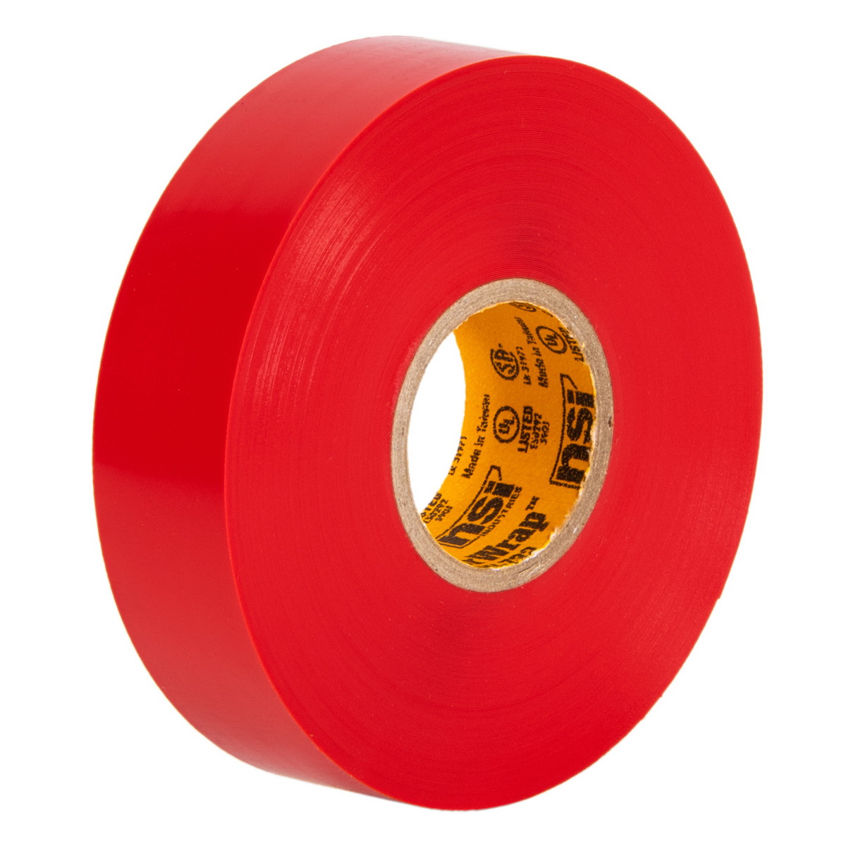 Pro Electrical Tape, Warrior Wrap, 66 ft L, 3/4 in W, PVC Backing, Red - 3