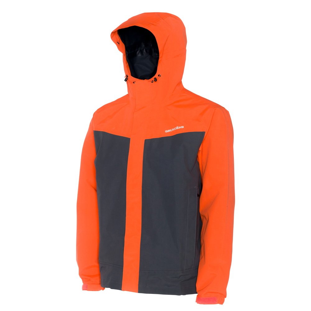 Grundens Full Share Series 10329-802-2XL Jacket, 2XL, Gray/Orange, Zipper - 2