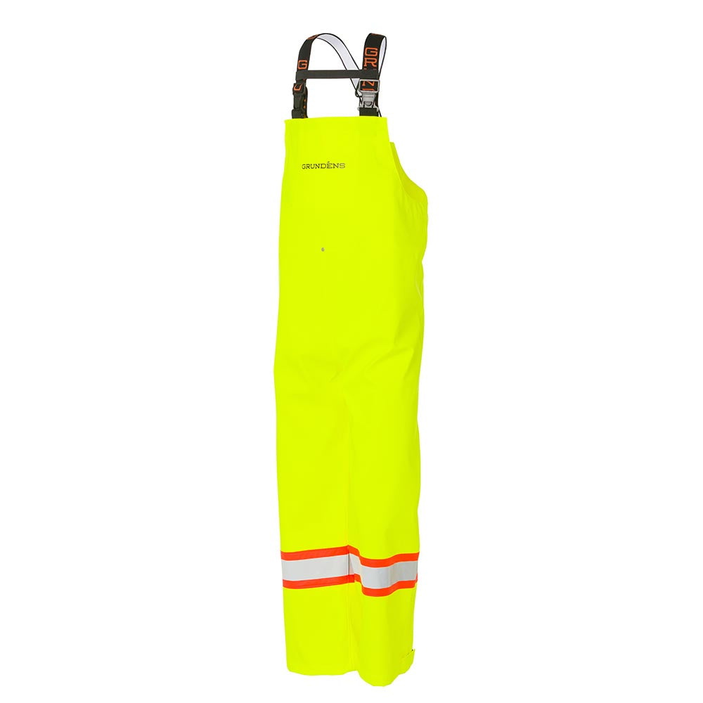 Grundens Neptune Series 10334-770-2XL Bib, 2XL, 44 to 46 in Waist, Polyurethane/Polyester, Yellow - 2
