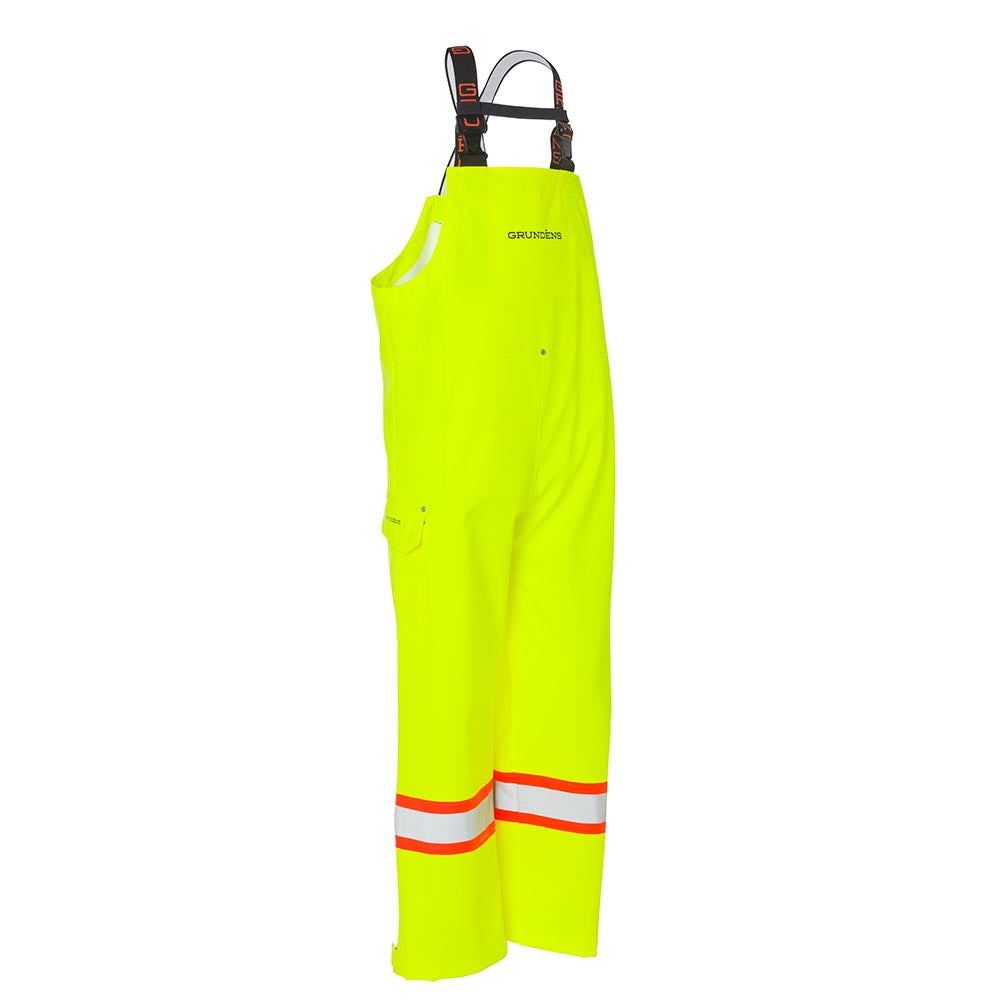 Grundens Neptune Series 10334-770-2XL Bib, 2XL, 44 to 46 in Waist, Polyurethane/Polyester, Yellow - 3
