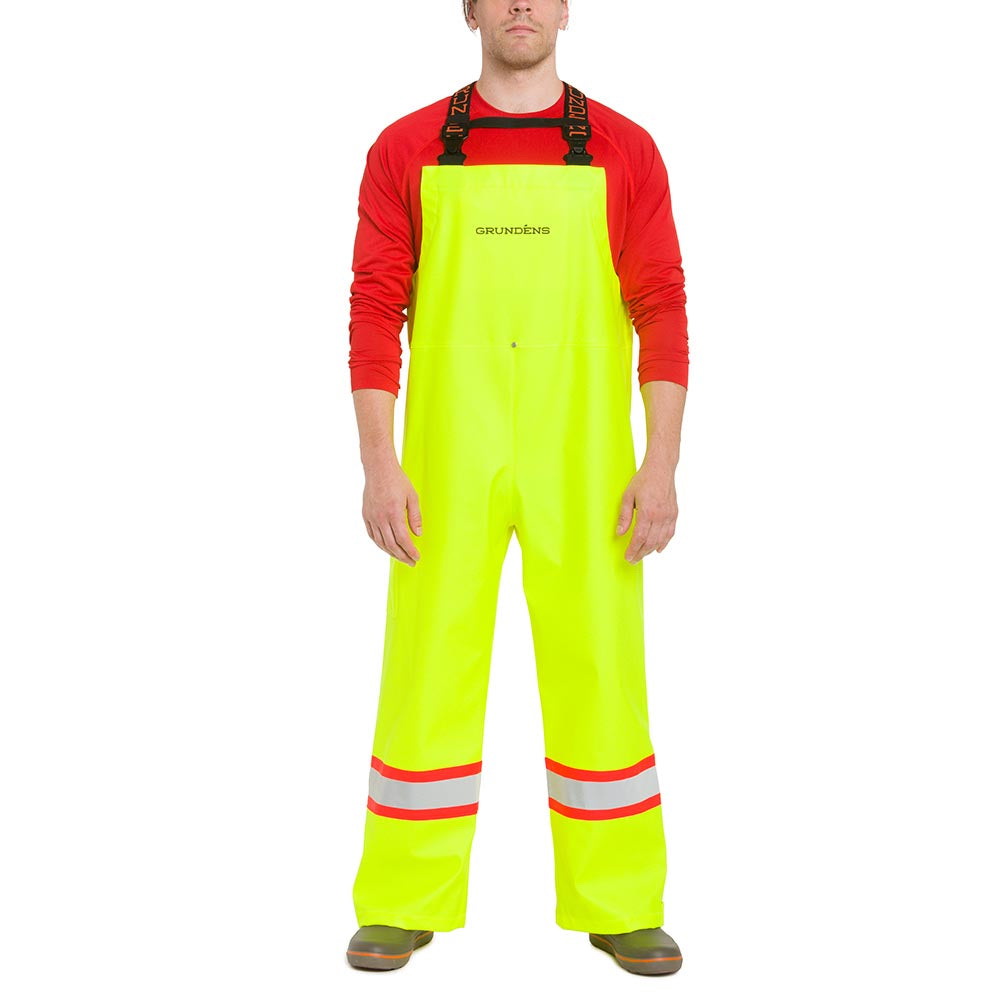 Grundens Neptune Series 10334-770-2XL Bib, 2XL, 44 to 46 in Waist, Polyurethane/Polyester, Yellow - 5