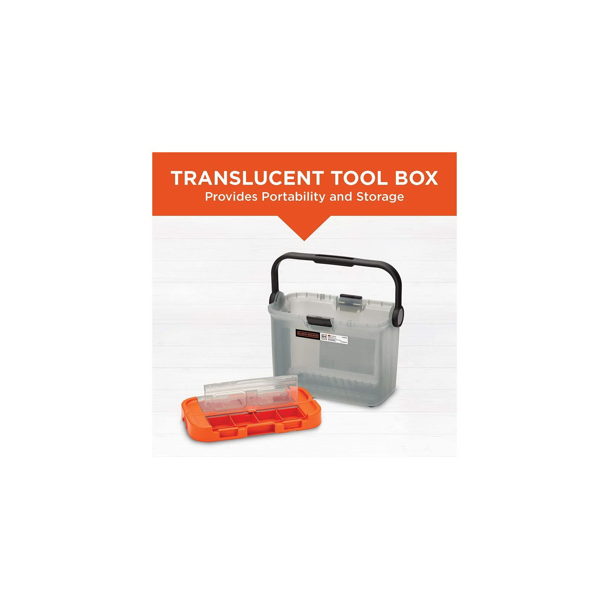 Black+Decker BCKSB62C1 Drill with Home Tool Kit, Tool Only, 20 V, Keyless Chuck