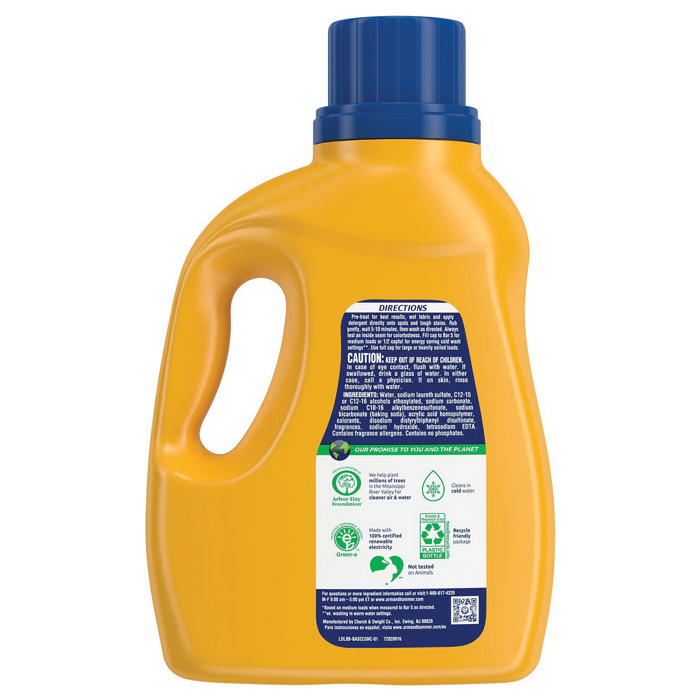 Arm & Hammer Clean Burst 97538 Laundry Detergent, 33 oz Bottle, Liquid, Characteristic - 2