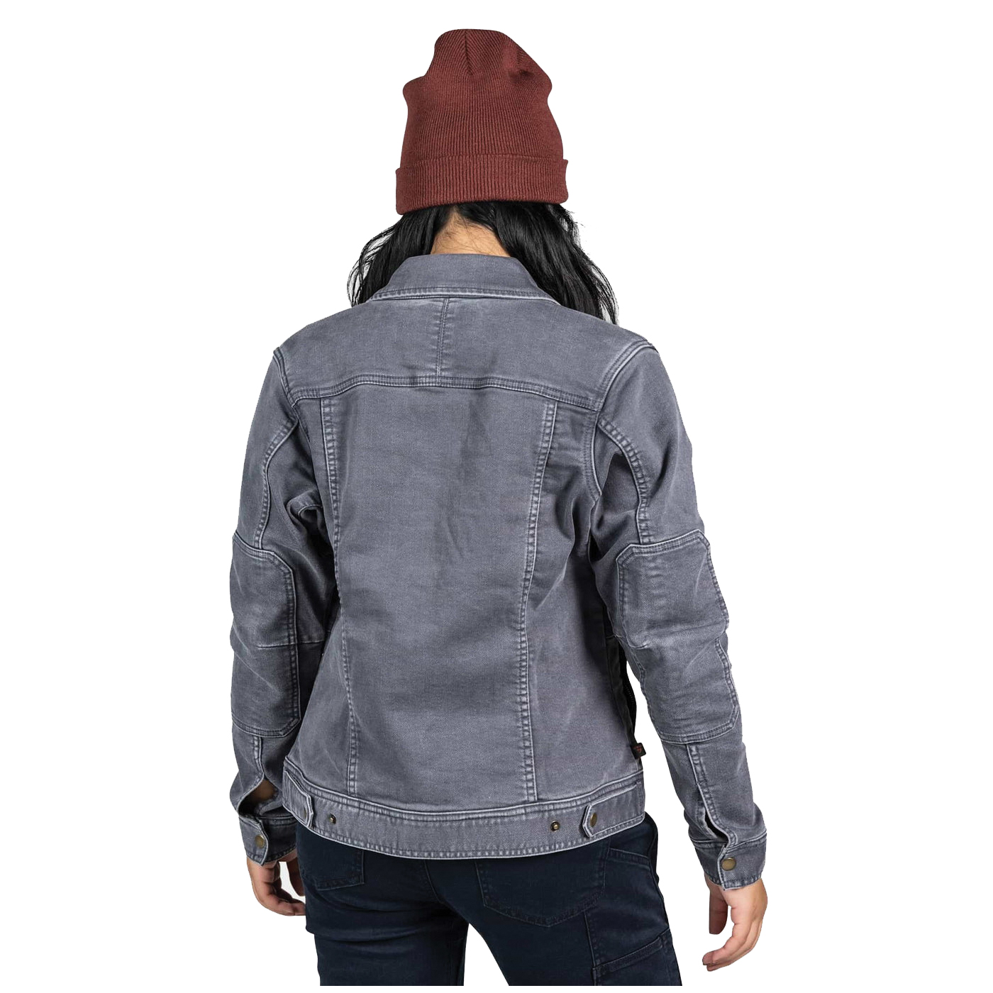 Dovetail Workwear DWF22OW9-030-L Thermal Trucker Jacket, L, Cotton/Polyester/Spandex, Gray, Snap - 5