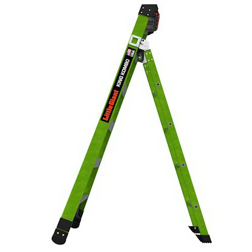 Little Giant Ladder King Kombo 13906-002 Combination Ladder, 10 ft 3 in Max Reach H, 8-Step, 375 lb, 3 in D Step - 2