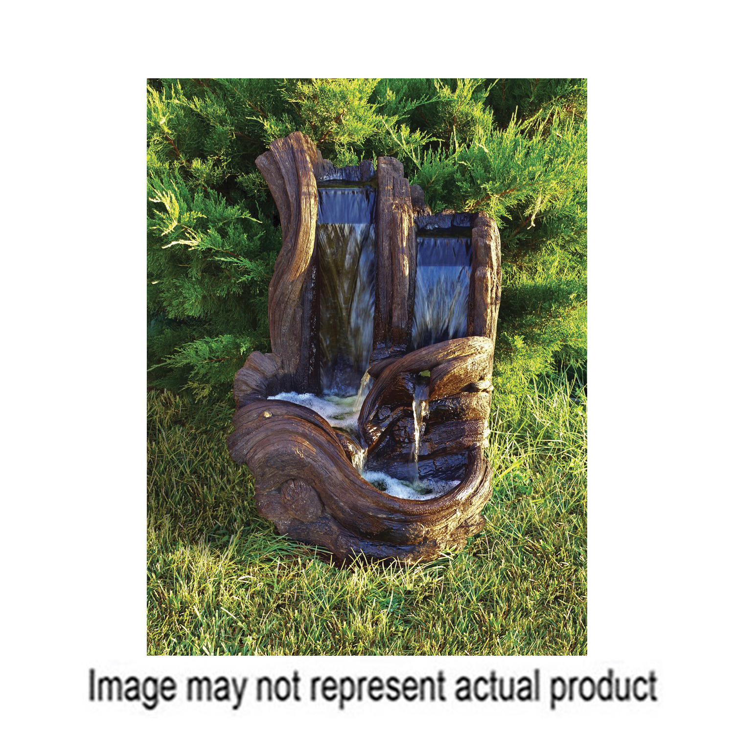 Henri Studio 2654F1RH Fountain, Twin Falls Log, 110 V