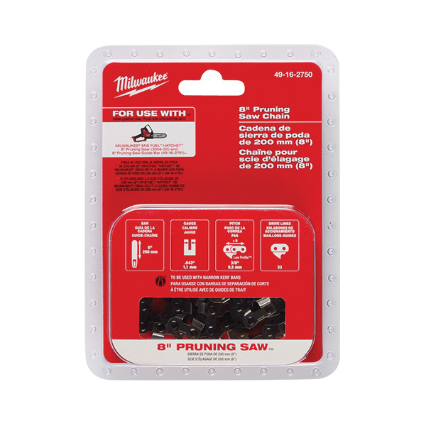 49-16-2750 Pruning Saw Chain, 0.043 in Gauge, 3/8 in TPI/Pitch, 33-Link