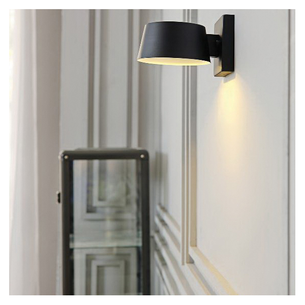 Maisel Outdoor Wall Sconce, Globe, Integrated LED, 8 in L, Black - 4