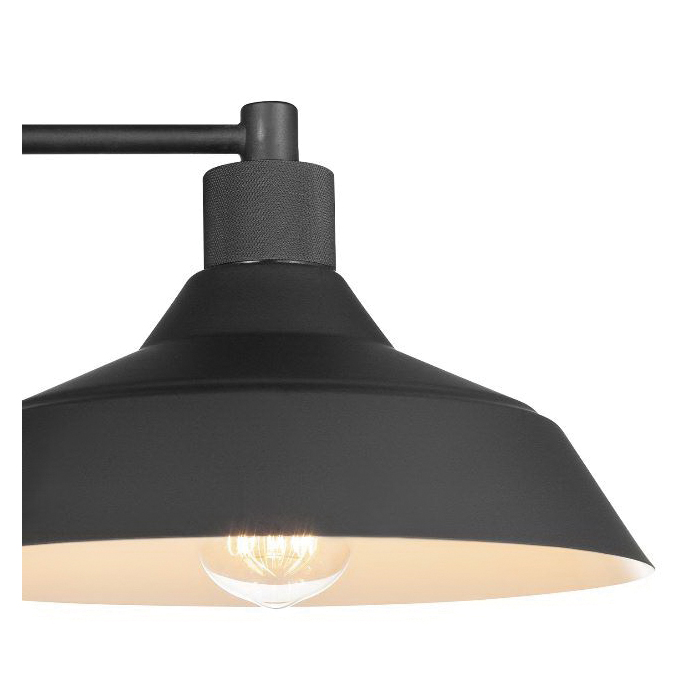 globe Sutton Series 44569 Outdoor Wall Sconce, 120 V, LED Lamp, Metal Fixture, Black Fixture, Matte Fixture - 1