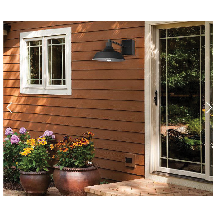globe Sutton Series 44569 Outdoor Wall Sconce, 120 V, LED Lamp, Metal Fixture, Black Fixture, Matte Fixture - 2