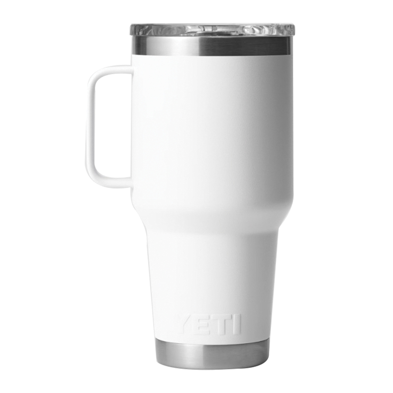 Rambler Travel Mug with Stronghold Lid, Yeti, 30 oz Capacity, Twist-On, Twist-Off Lid, White - 3