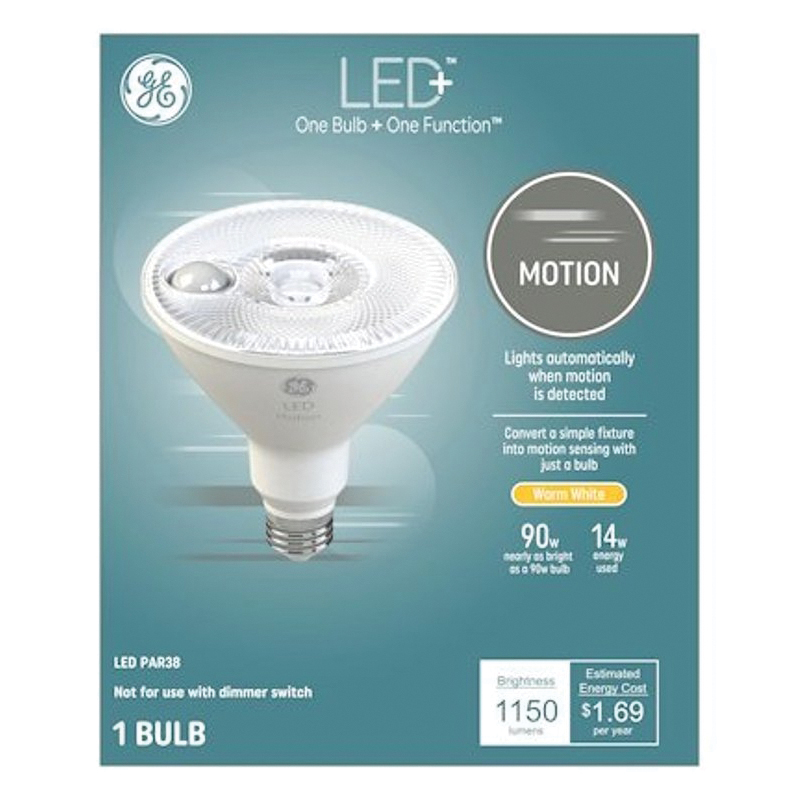 93128971 LED Bulb, PAR38 Lamp, 90 W Equivalent, E26 Medium Lamp Base, Frosted, Warm White Light