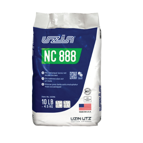 Nc 888 Turbo Patching Compound, Uzin, Gray, Solid, 10 lb, Foil Bag - 1