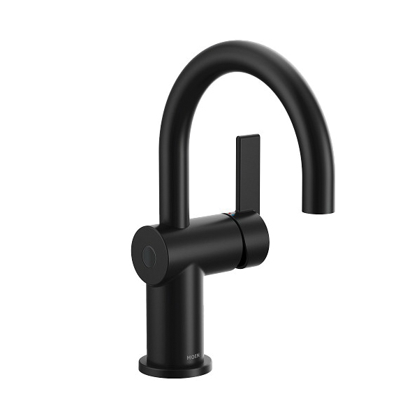 Cia Series 6221EWBL Bathroom Faucet, 1.2 gpm, 1-Faucet Handle, Metal, Matte Black, Lever Handle, High-Arc Spout