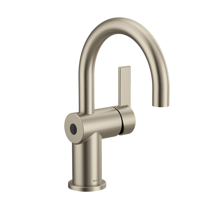 Cia Series 6221EWBN Bathroom Faucet, 1.2 gpm, 1-Faucet Handle, Metal, Brushed Nickel, Lever Handle, High-Arc Spout