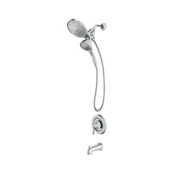 Brecklyn 82611 Tub and Shower Faucet, Six Function Showerhead, 1.75 gpm Showerhead, 6 Spray Settings, 1-Handle