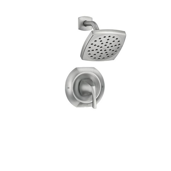 Lindor Posi-Temp Series 82506SRN Tub and Shower Valve, 1.75 gpm, 6 in Showerhead, Metal, Brushed Nickel, 1-Handle