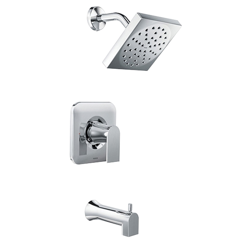 82760 Tub and Shower Faucet, 1.75 gpm Showerhead, Diverter Tub Spout, 1-Handle, Chrome