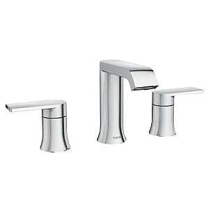 Genta Series 84763 Bathroom Faucet, 1.2 gpm, 2-Handle, 3-Faucet Hole, Metal, Chrome, 8 in Faucet Centers