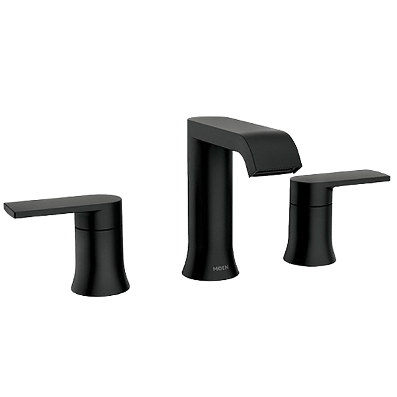 Genta Series 84763BL Bathroom Faucet, 1.2 gpm, 2-Handle, 3-Faucet Hole, Metal, Matte Black, Lever Handle