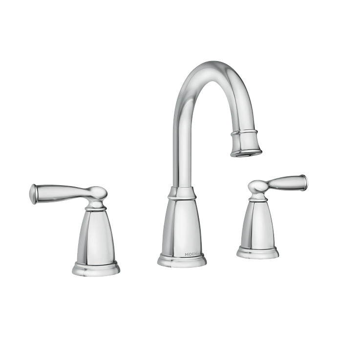 Banbury Series 84947 Bathroom Faucet, 1.2 gpm, 2-Faucet Handle, 3-Faucet Hole, Metal, Chrome, Lever Handle