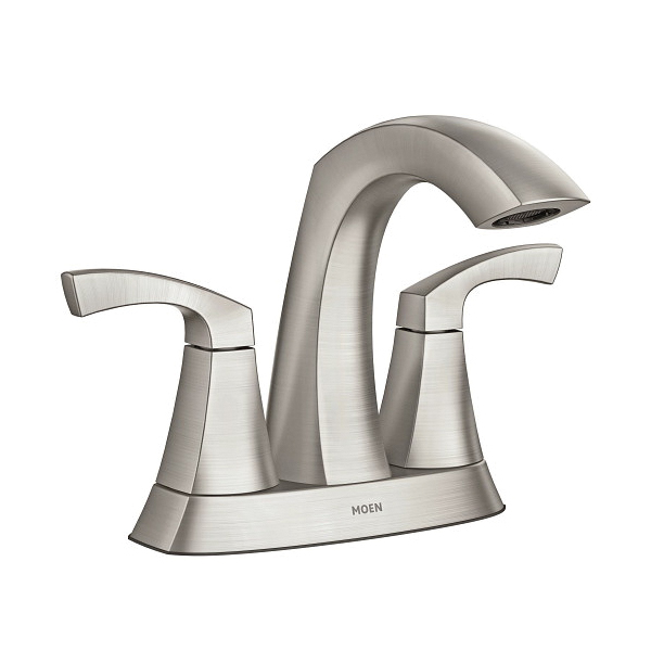 Lindor Series 84506SRN Centerset Bathroom Faucet, 1.2 gpm, 2-Faucet Handle, 3-Faucet Hole, Metal, Brushed Nickel