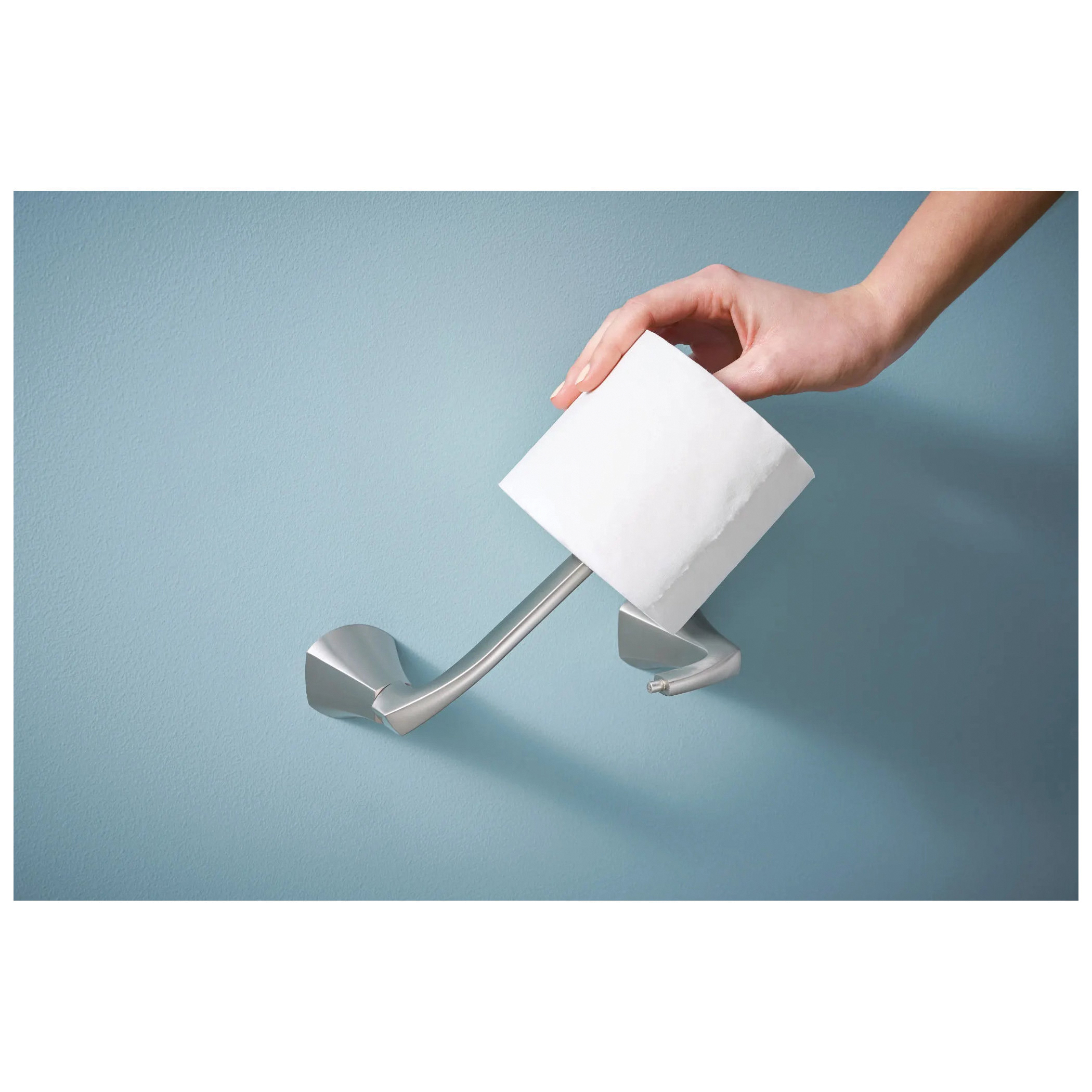 Moen Lindor Series MY8708BN Pivoting Paper Holder, Zinc, Brushed Nickel, Wall - 4