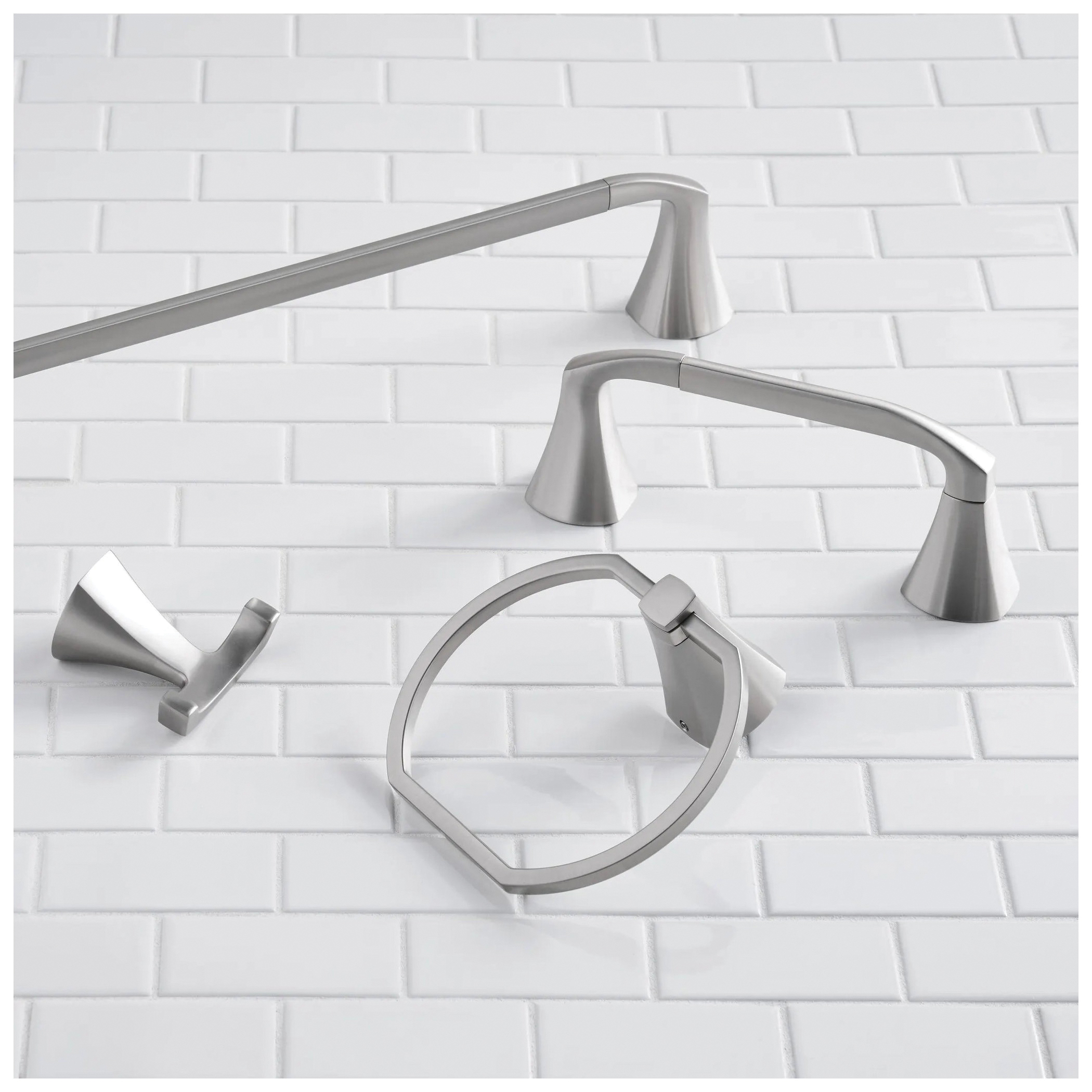 Moen Lindor Series MY8708BN Pivoting Paper Holder, Zinc, Brushed Nickel, Wall - 5