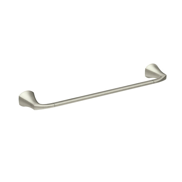 Lindor MY8718BN Towel Bar, 18 in L Rod, Brass/Zinc, Brushed Nickel, Wall Mounting