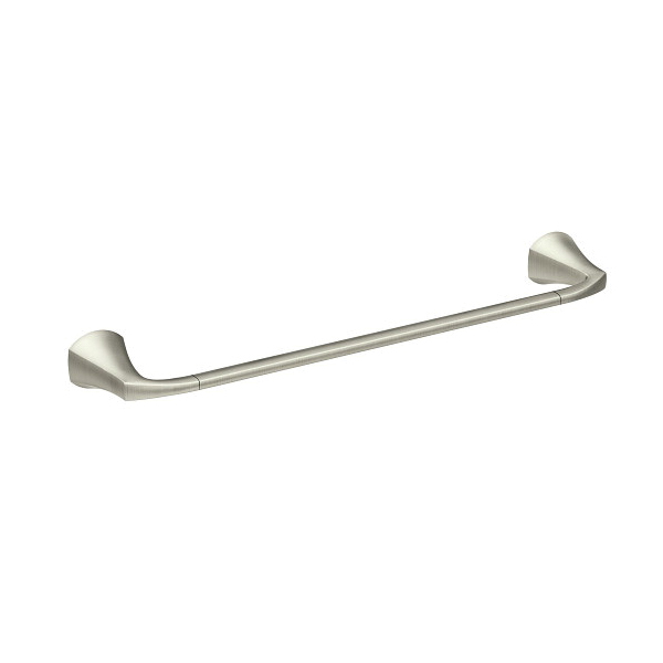 Lindor MY8724BN Towel Bar, 24 in L Rod, Brass/Zinc, Brushed Nickel, Wall Mounting