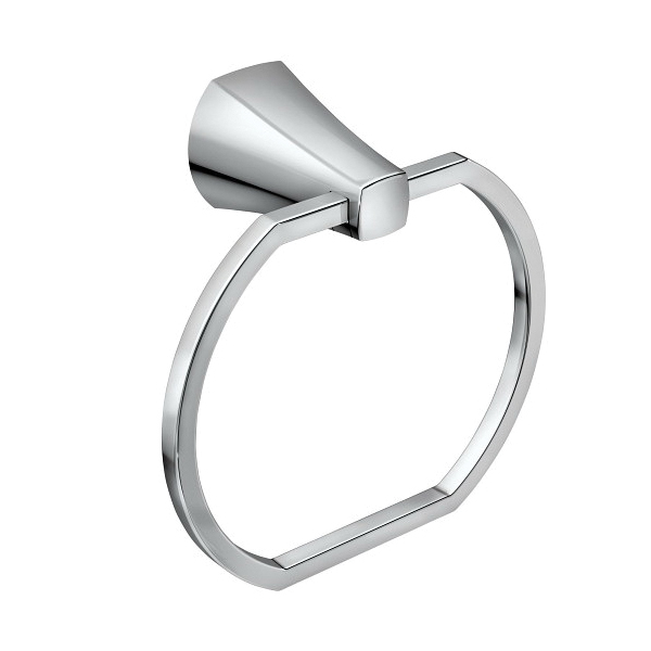 Lindor MY8786CH Towel Ring, 5-7/16 in Dia Ring, Aluminum/Zinc, Chrome, Wall Mounting