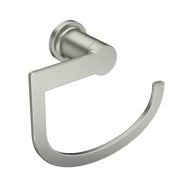 Rinza Y1186BN Hand Towel Bar, Zinc, Brushed Nickel, Wall Mounting