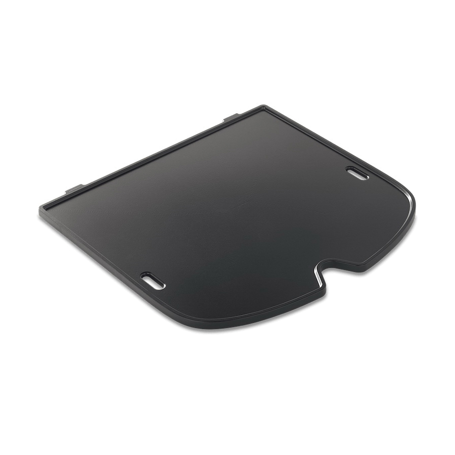 Weber 7034 Griddle, Cast Iron, Black, Porcelain Enamel, For: Weber Traveler Grills - 4