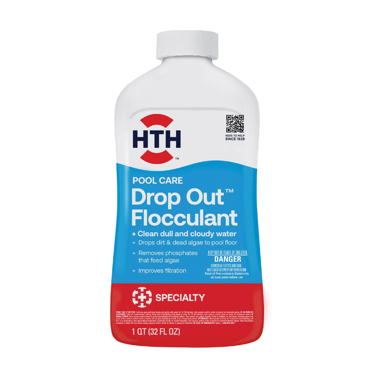 Drop Out 67080 Flocculant, 1 qt Bottle, Liquid, Clear