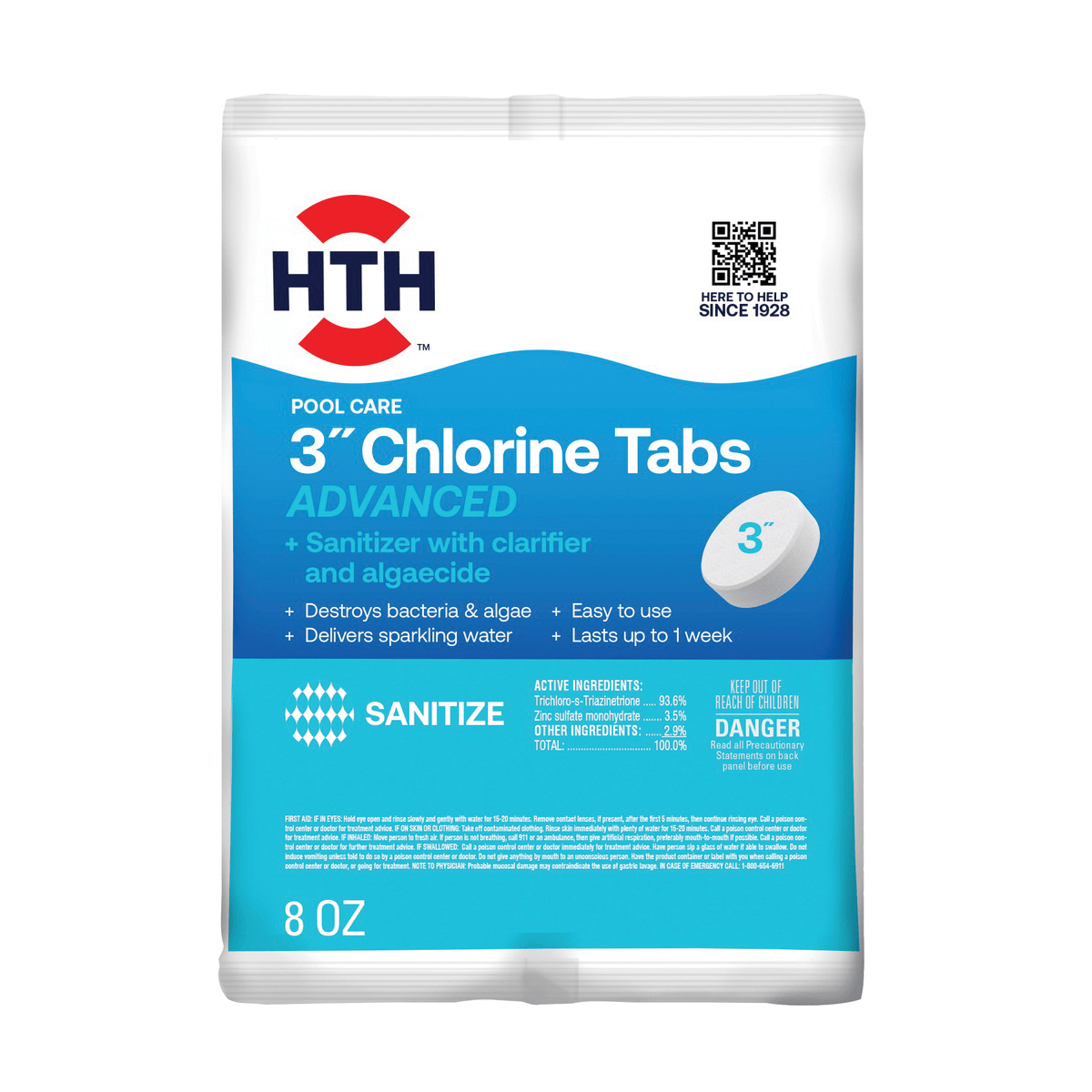 42053 Advanced Chlorine Tablet, 8 lb, Bleach, Chlorine, White