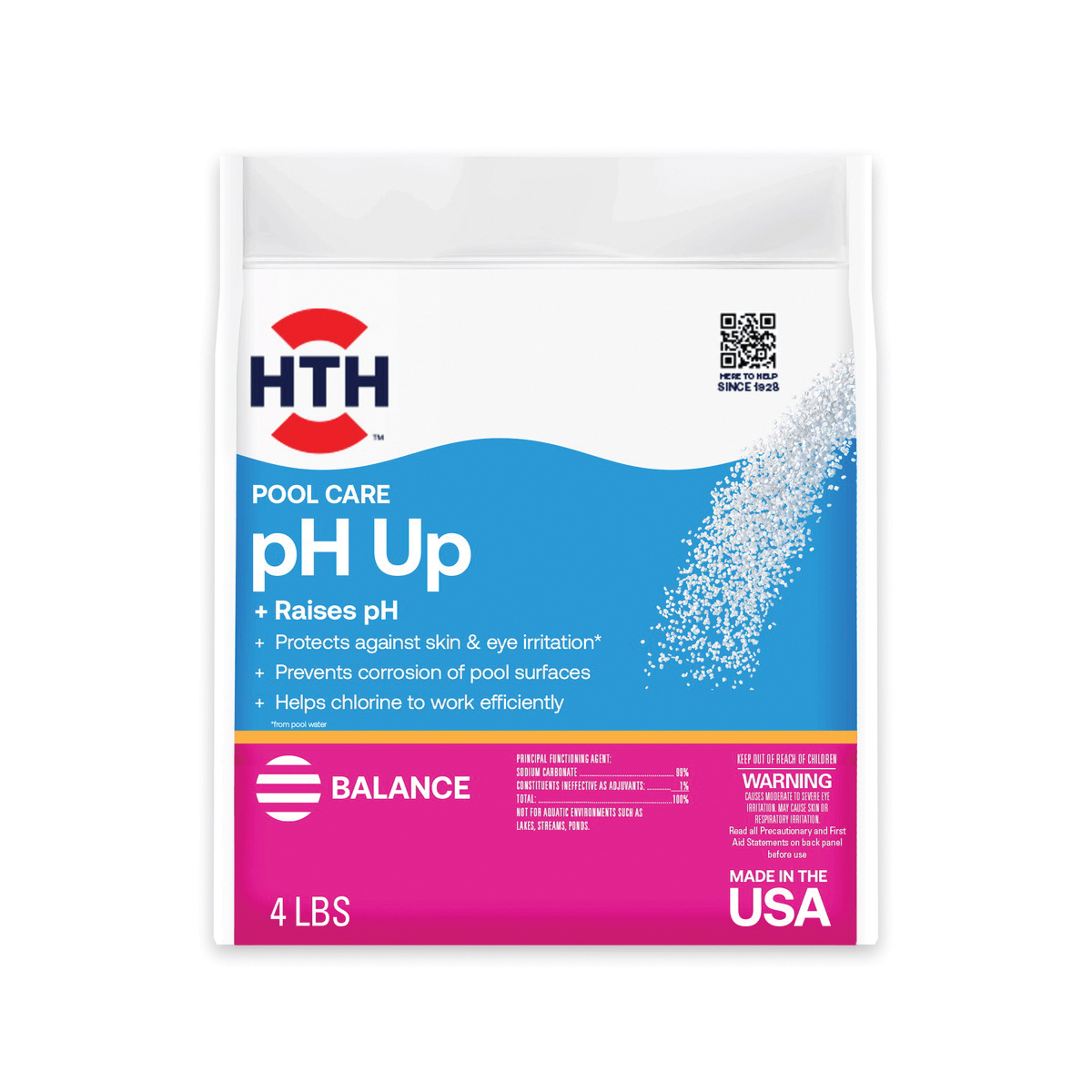 67058 Pool Care pH Up, Granular, Powder, White, 4 lb