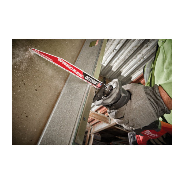 Milwaukee WRECKER SAWZALL Series 48-00-5272 Reciprocating Saw Blade, 8-3/4 in W, 9 in L, 6 TPI, Carbide Cutting Edge