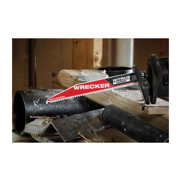 Milwaukee WRECKER SAWZALL Series 48-00-5272 Reciprocating Saw Blade, 8-3/4 in W, 9 in L, 6 TPI, Carbide Cutting Edge