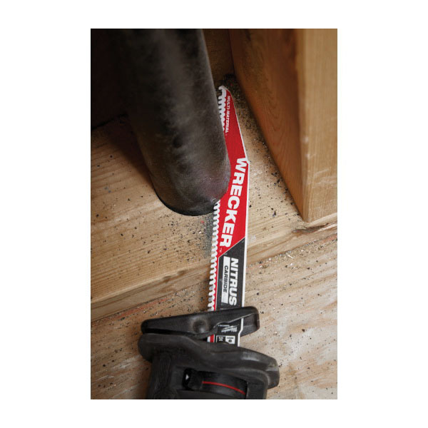 Milwaukee WRECKER SAWZALL Series 48-00-5272 Reciprocating Saw Blade, 8-3/4 in W, 9 in L, 6 TPI, Carbide Cutting Edge