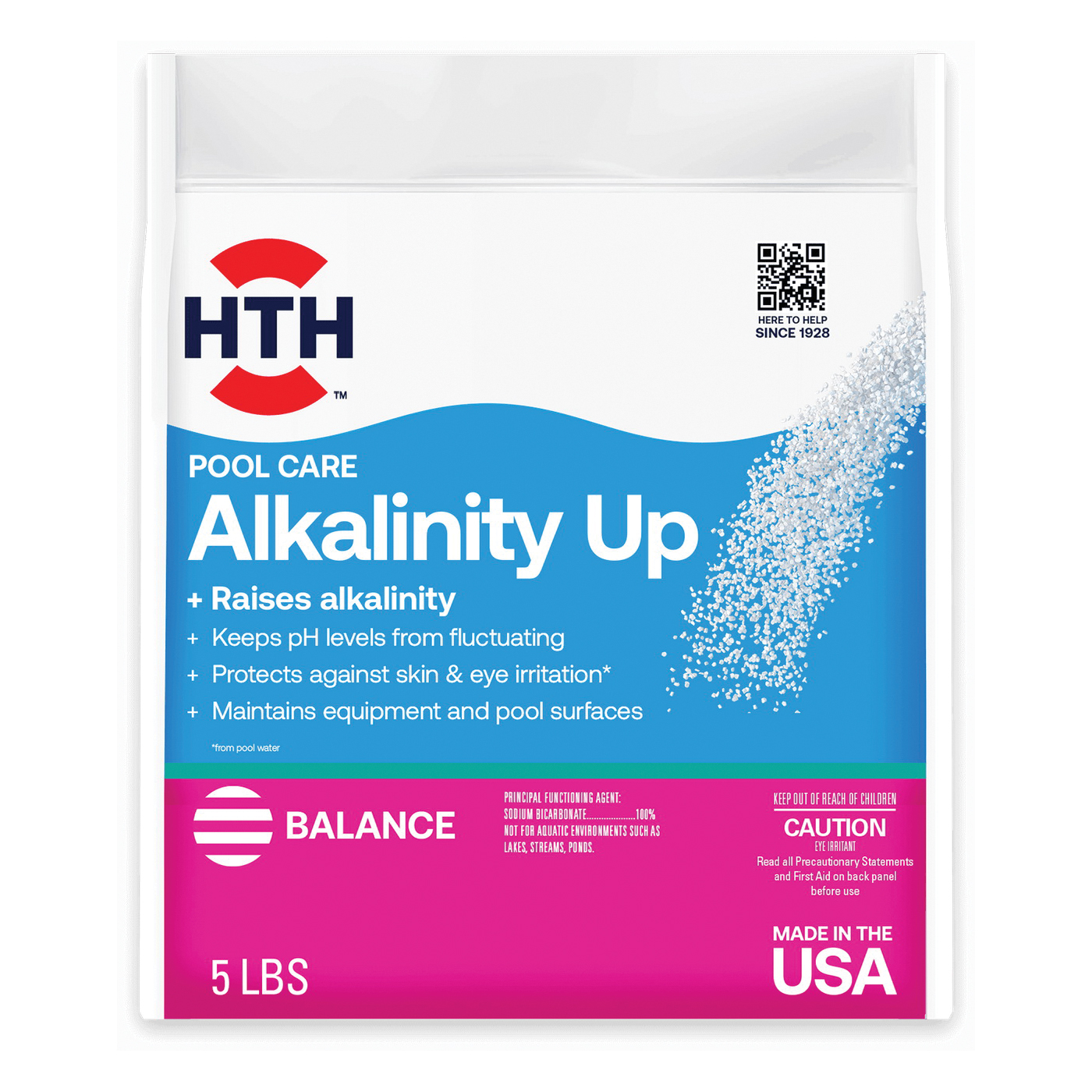 67060 Alkalinity Up Balancer, Granular, Powder, White, 5 lb