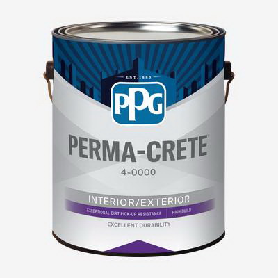 Perma-Crete 4-22XI Series 4-22XI/01 Top Coat Paint, Flat/Satin Sheen, White, 1 gal, 125 to 225 sq-ft Coverage Area