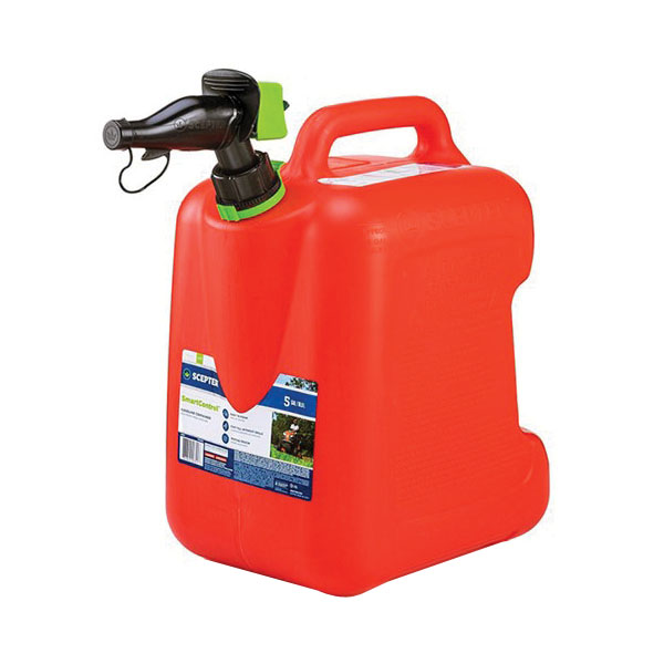 SmartControl FSCG502 Gasoline Can with Rear Handle, 5 gal Capacity, Red