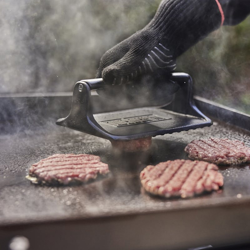 Weber 6785 Griddle Press, Cast Iron, 9 in OAL - 2