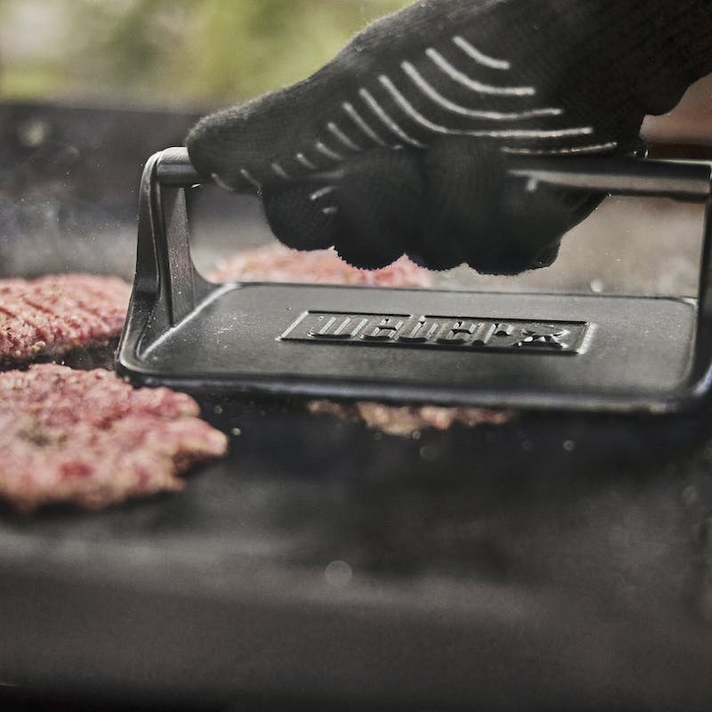 Weber 6785 Griddle Press, Cast Iron, 9 in OAL - 4