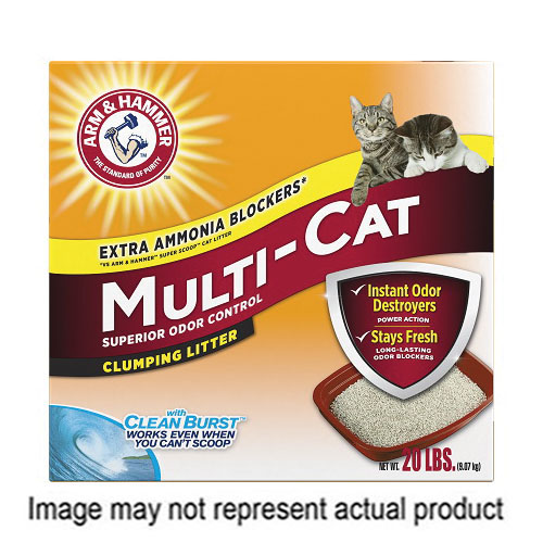 Arm & Hammer Multi-Cat Series 97514 Clumping Litter, Solid, 29 lb