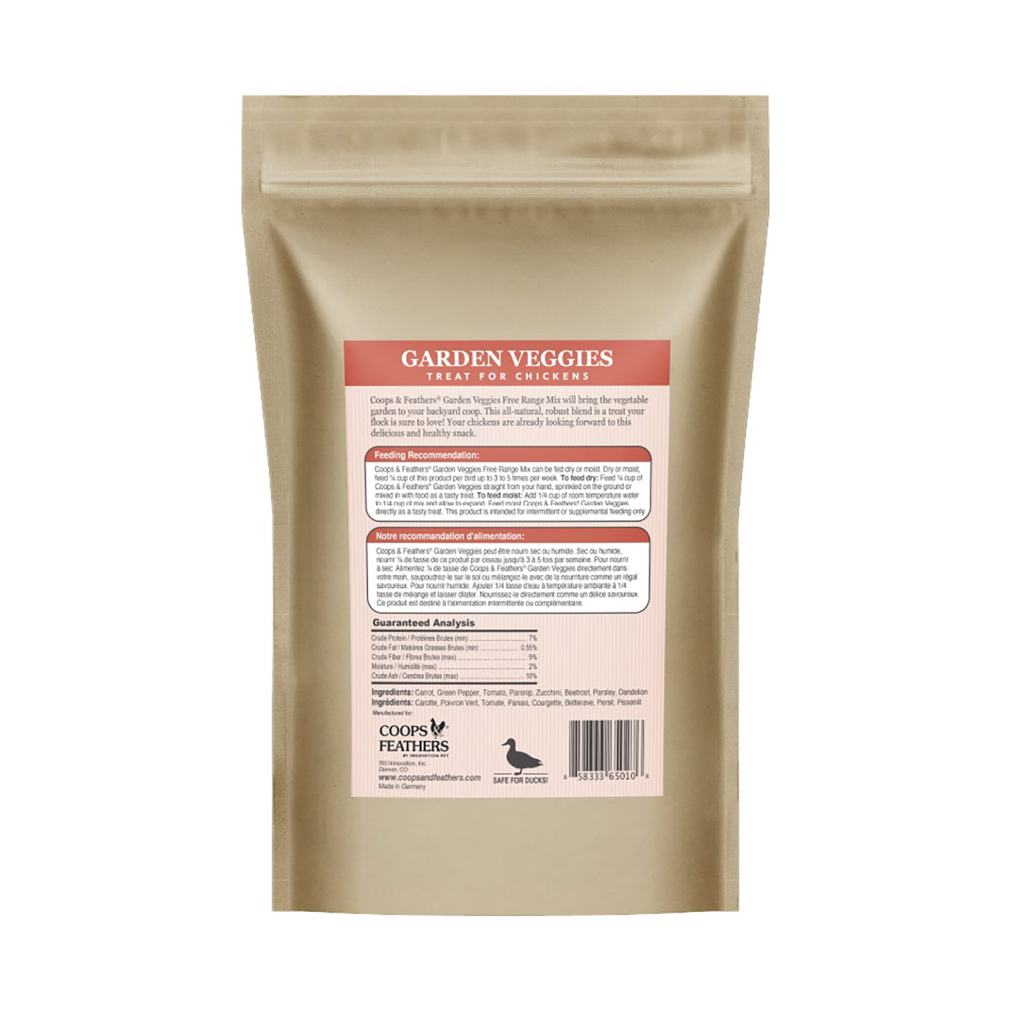 Coops & Feathers 650-10 Garden Veggies Treat, 15.8 oz, Bag