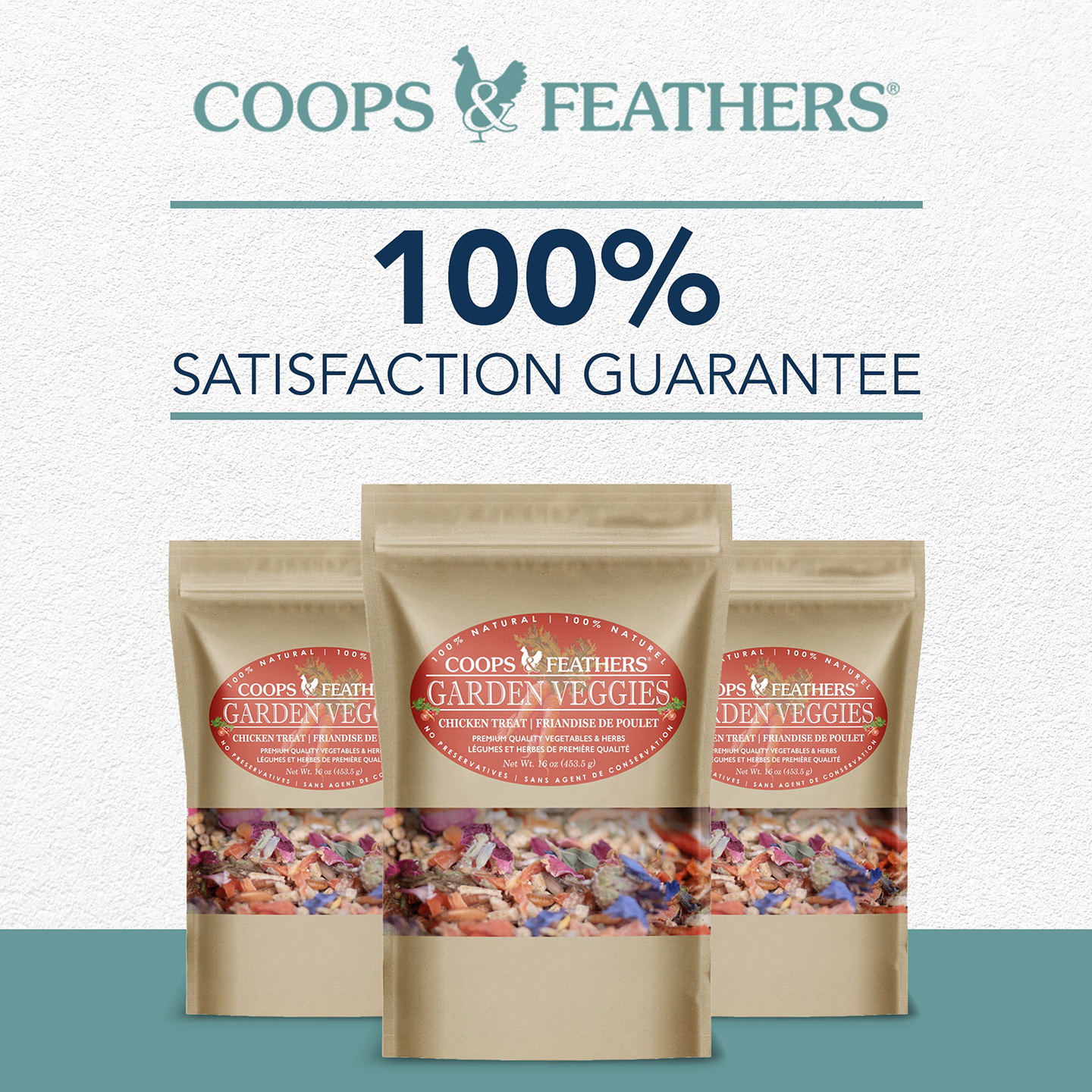 Coops & Feathers 650-10 Garden Veggies Treat, 15.8 oz, Bag