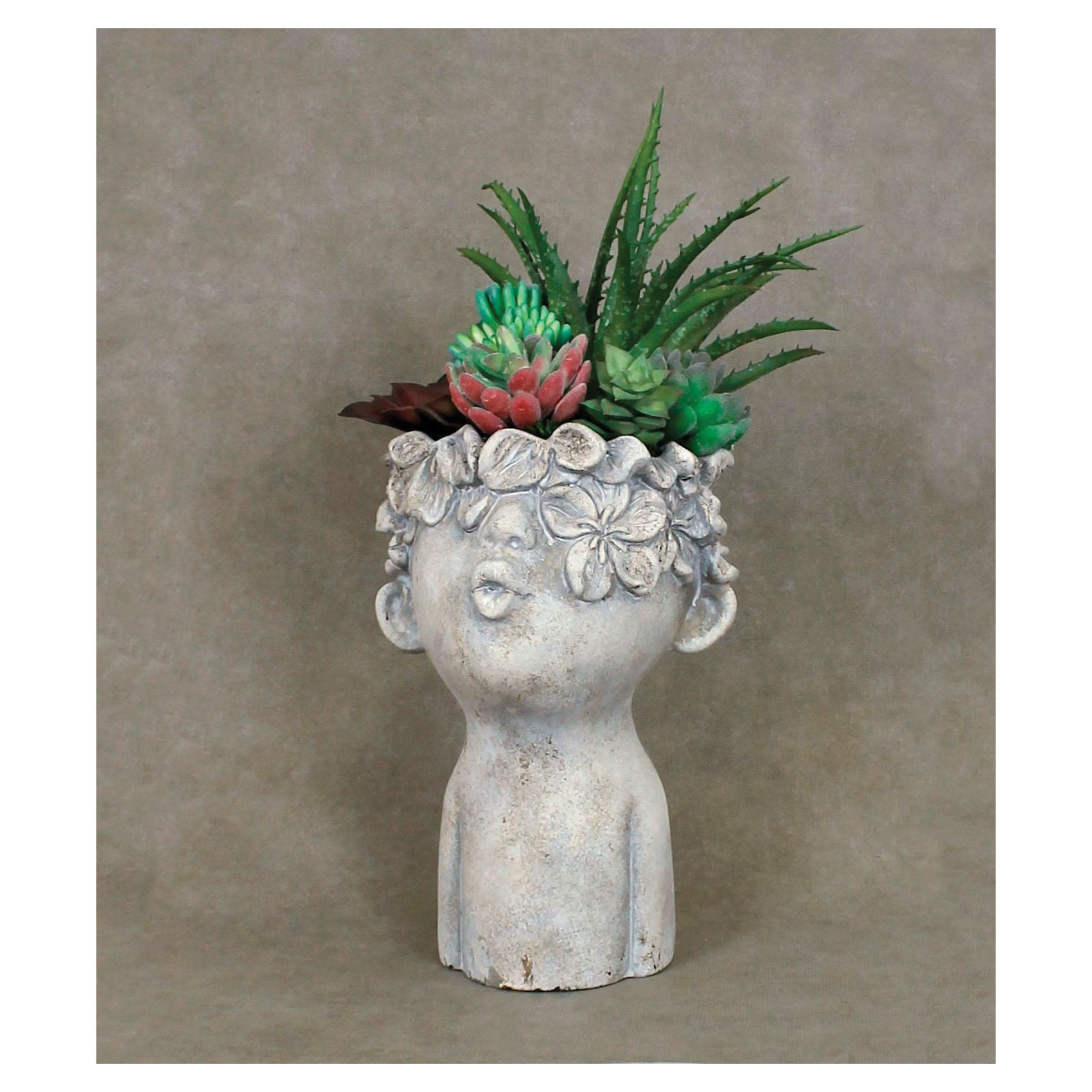 MARSHALL Home & Garden LD Series LD46 Planter, 7 in H, 5 in W, Kissing Design - 2